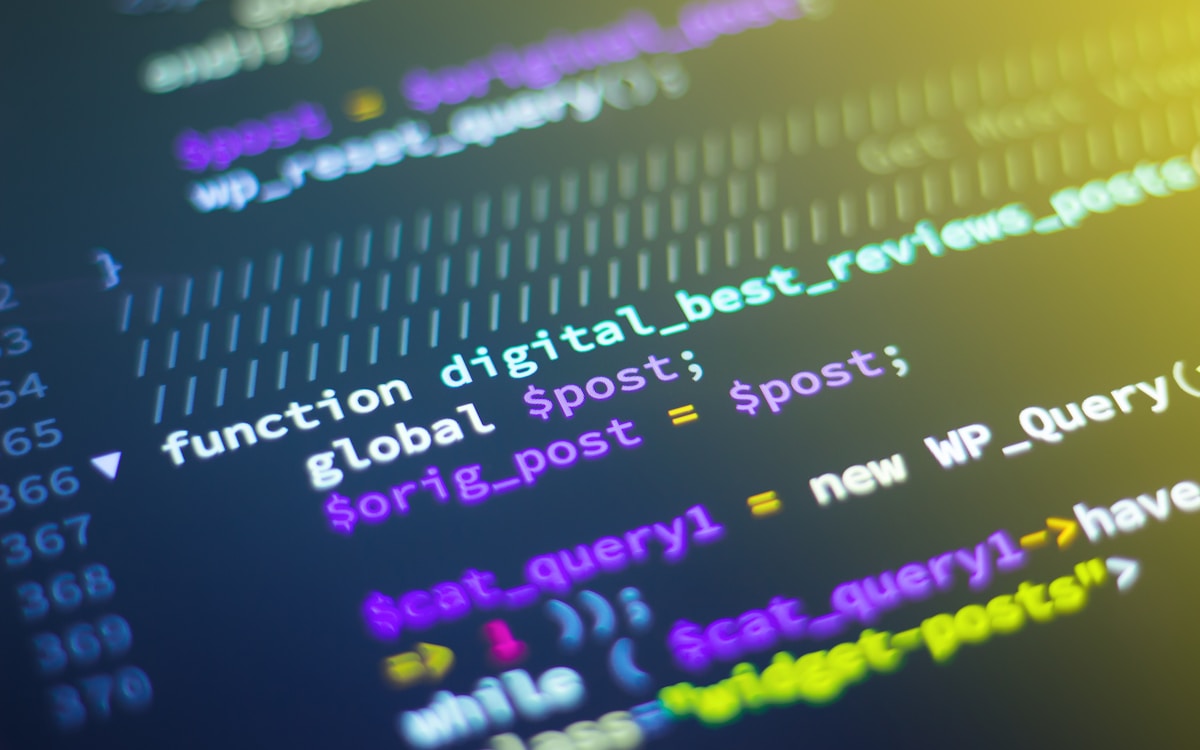 Lines of code on a monitor